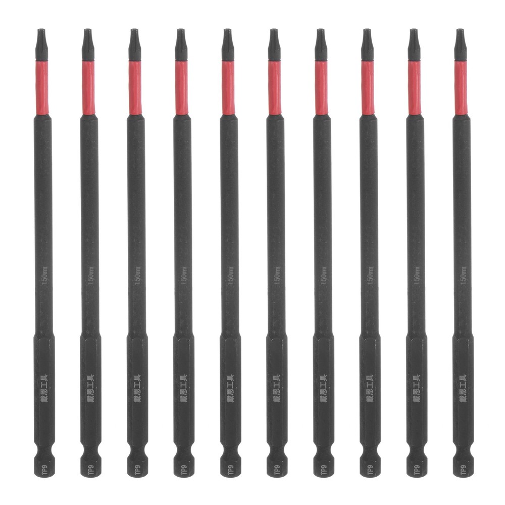 10pcs T9 Torx Drill Bits 6 Inch Impact Tough Magnetic Screwdriver Bits