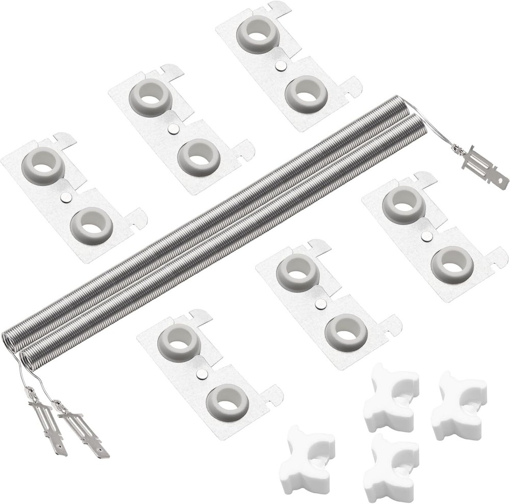 Upgraded WE11X10007 WE11M23 Dryer Heating Element Coil Kit with 6 Ceramic Insulators