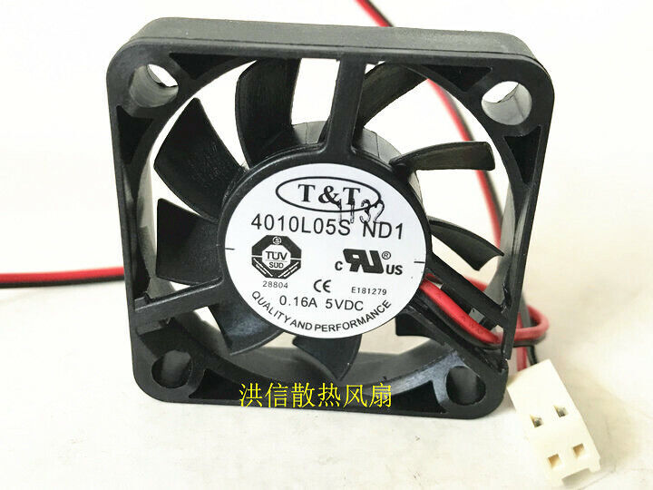 1PC T&T 4010L05S ND1 5V 0.16A 40*40*10mm 4CM silent #F8