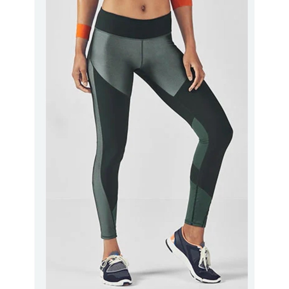 Fabletics Dark Green Yoga Pants Leggings Size Large MSRP 50