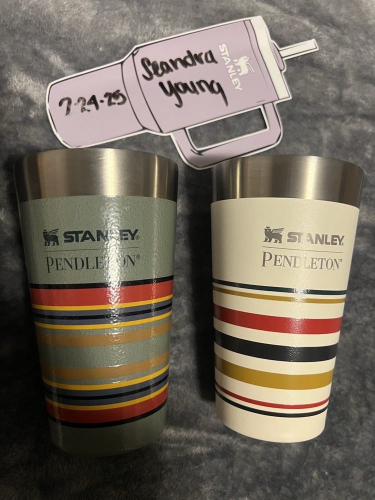 Stanley Pendleton Pair 16oz cups Stacking Pint Set