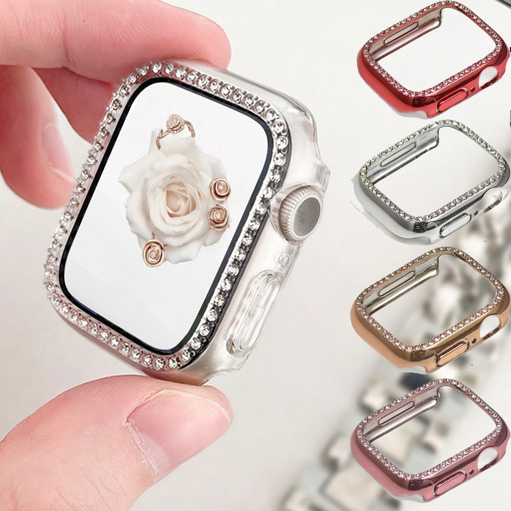 Diamond Bling Protective Case Rugged Bumper For Apple Watch Series 10/9/8/7/6/5