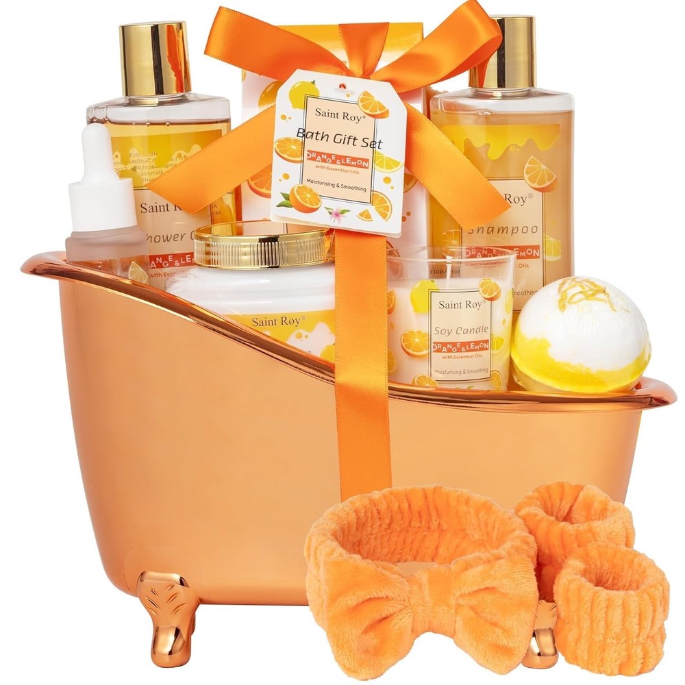 Orange Spa Gift Set with Citrus Scents - Body Care for Women