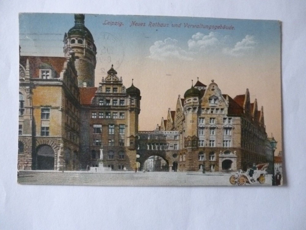 Ansichtskarte Leipzig 1921 Neues Rathaus und Verwaltungsgebäude