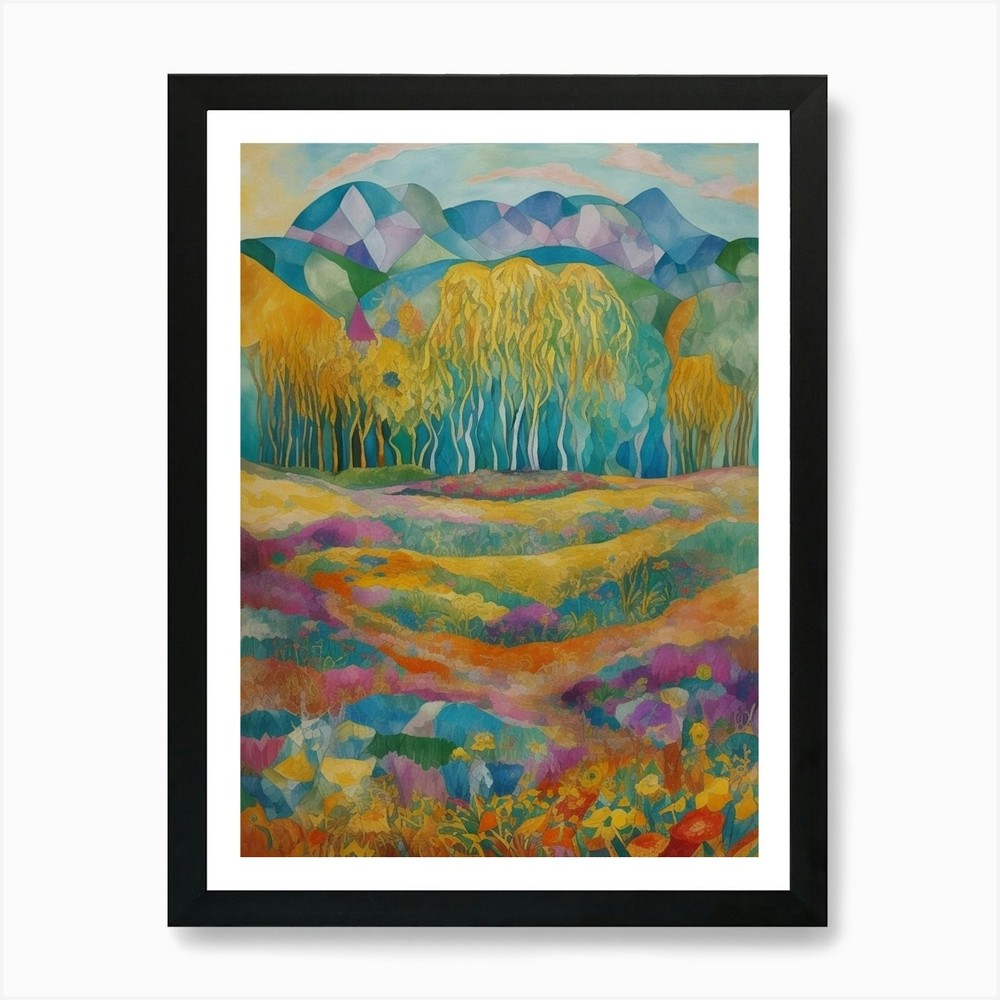 Landscape With Trees 9 Art Print Framed Wall Art Poster Canvas Print Picture