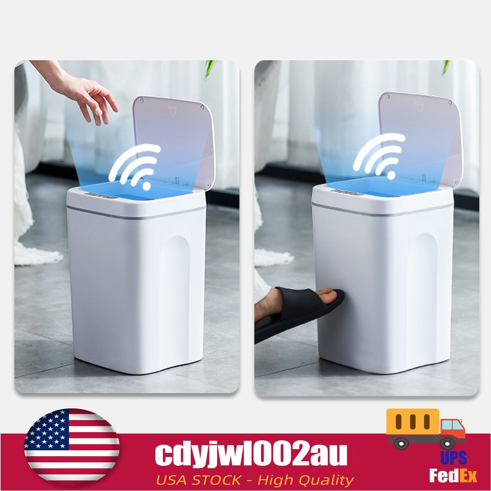 4.22 Gallon Trash Can Touchless Automatic Motion Sensor Smart Trash Can Bathroom