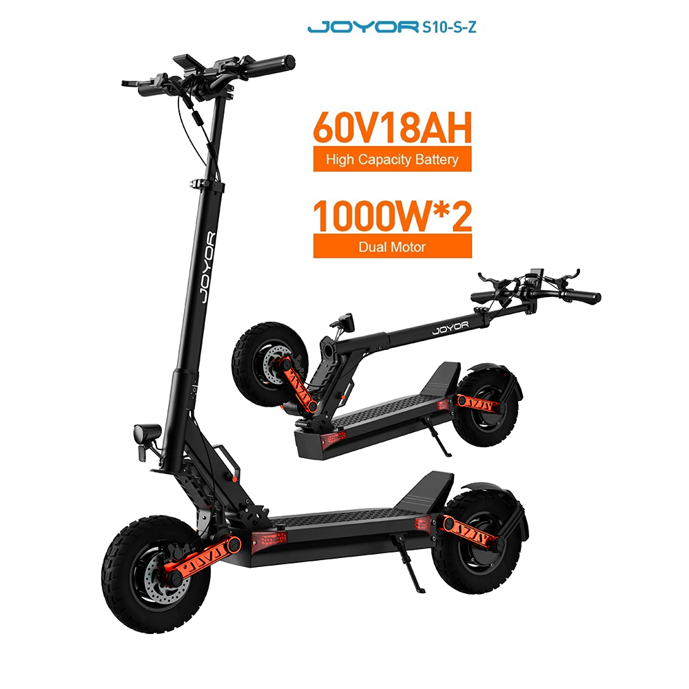 JOYOR 10 Inch 1000W Offroad Foldable Electric Scooter for Adults 60V 18Ah Battery