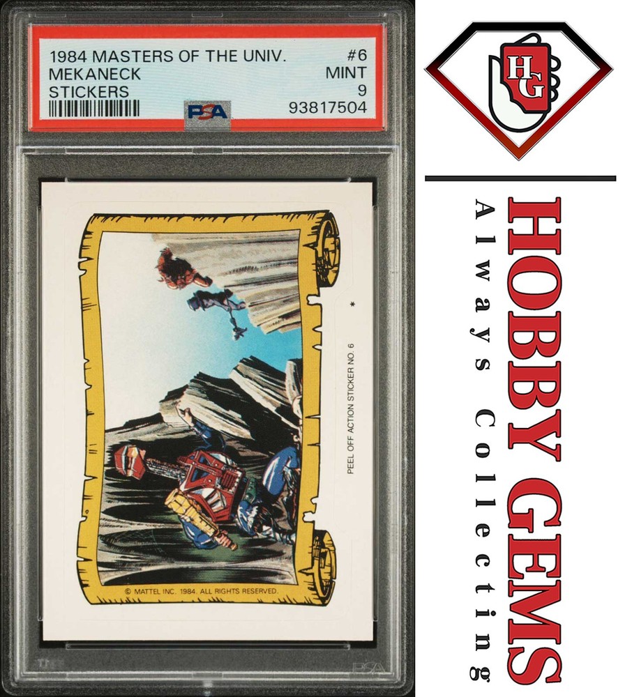 1984 Masters of the Universe MEKANECK PSA 9 Sticker #6 C1 MOC