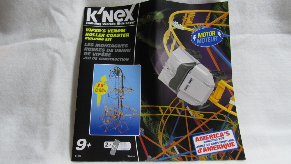K'NEX Thrill Rides Panther Attack Roller Coaster Building Set Incomplete