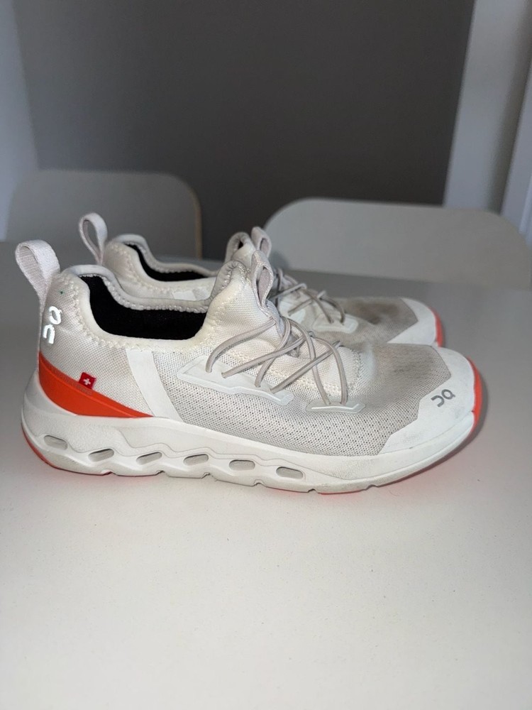 On Cloud Play Kids Running Shoes White Orange Size US K1