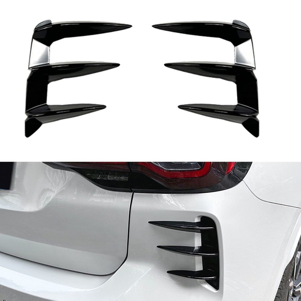 2pcs Car Rear Bumper Side Air Vent Trim For BMW X3 G01 LCI M Sport 2022-24 Black