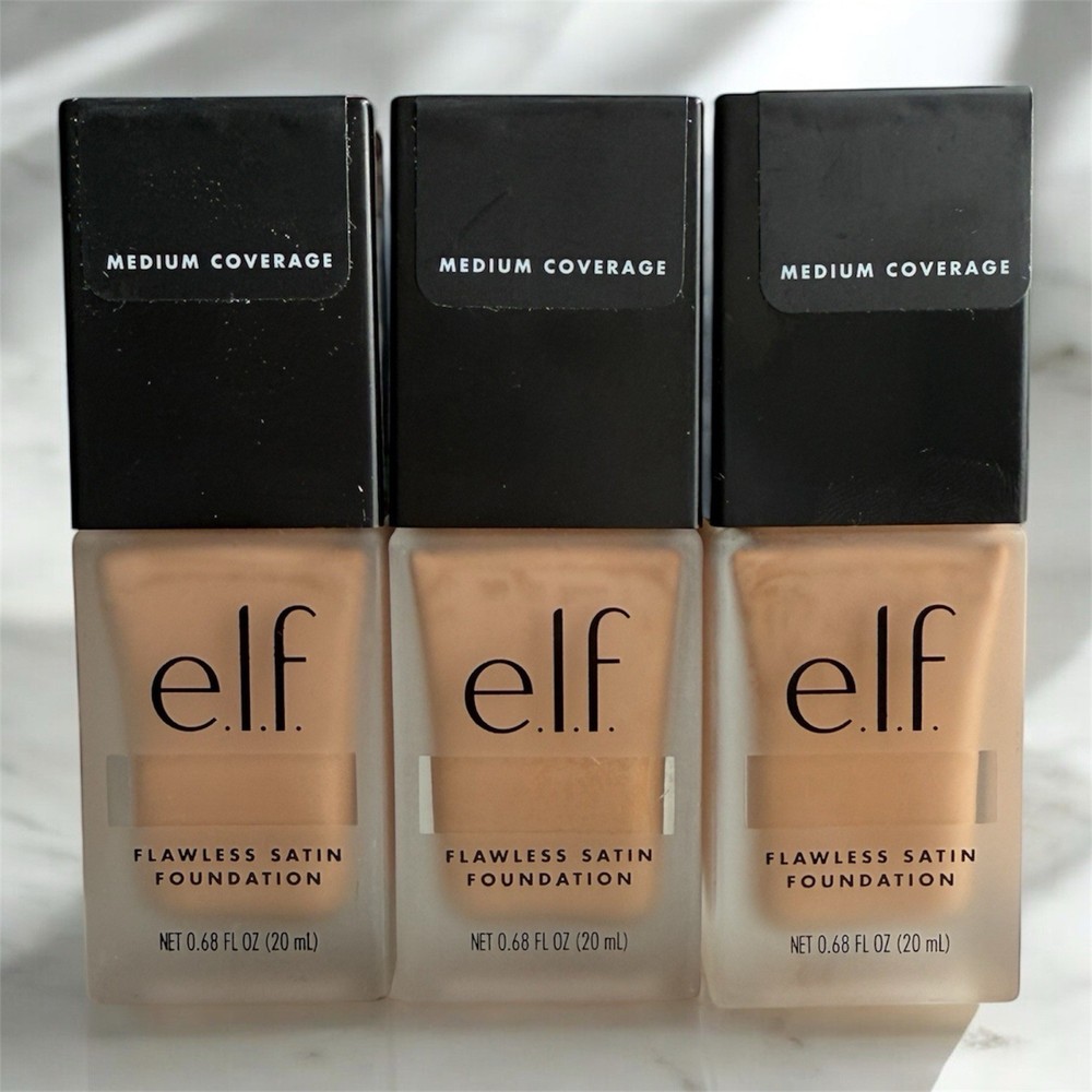 elf Flawless Satin Foundation in 300 Sand 3-Pack 0.68 oz each