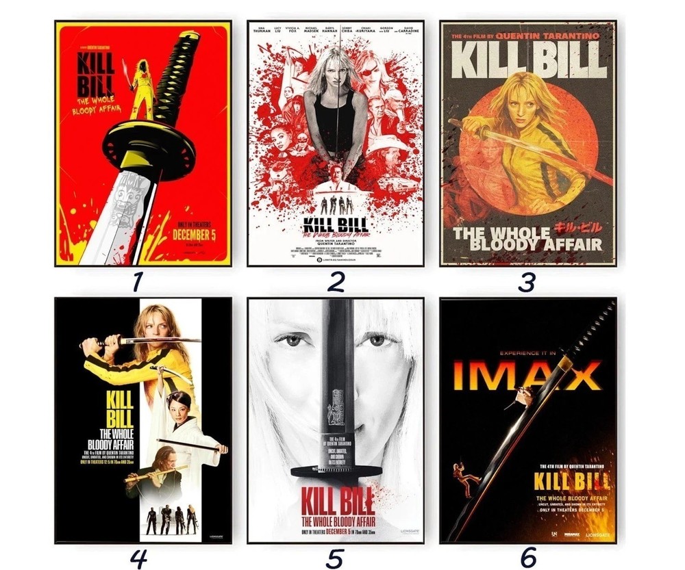 Kill Bill The Whole Bloody Affair Movie Poster Collection Action Revenge Cinema
