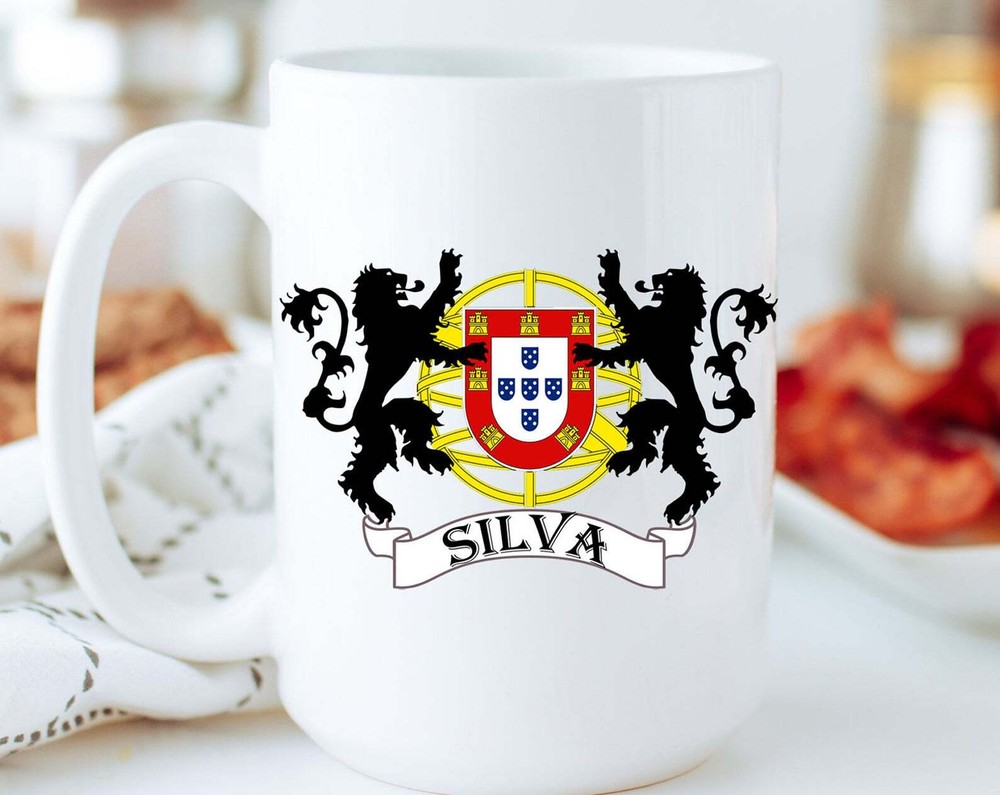 Custom Portugal Crest Mug Personalized Family Name Mug Portuguese Flag Coffee