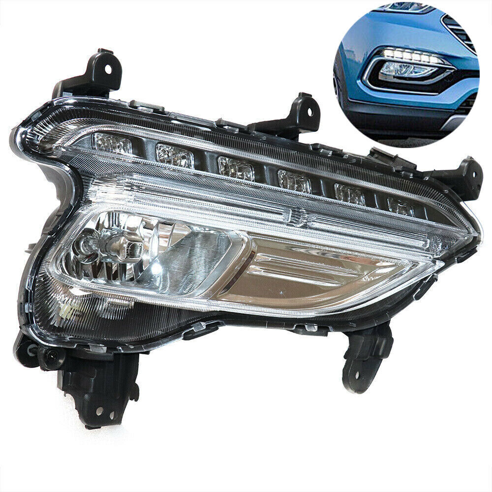 Fits Hyundai Santa Fe Sport 2.0L 2.4L 2017 2018 Fog Light Right Side Clear Lens
