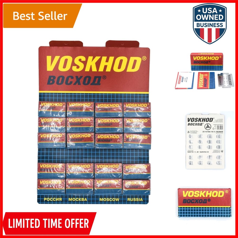 100 Double Edge Safety Razor Blades - Sharp Longlasting Shaving Blades-image