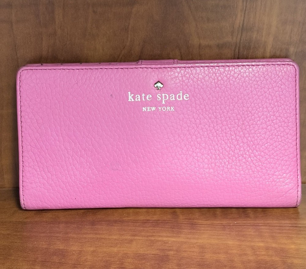 Kate Spade New York Staci Large Slim Bifold Wallet - Dark Pink