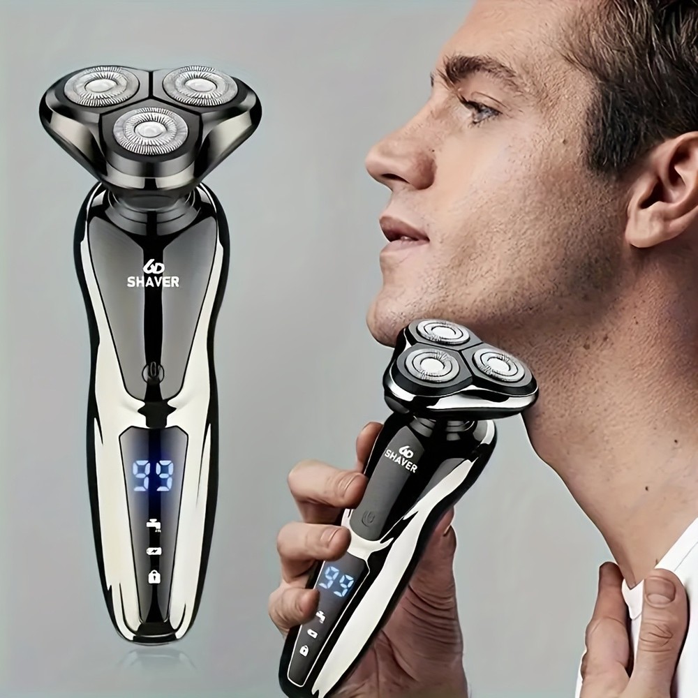 Electric Razor Men's USB Rechargeable Shaver Blades for Smooth Shaving Washable