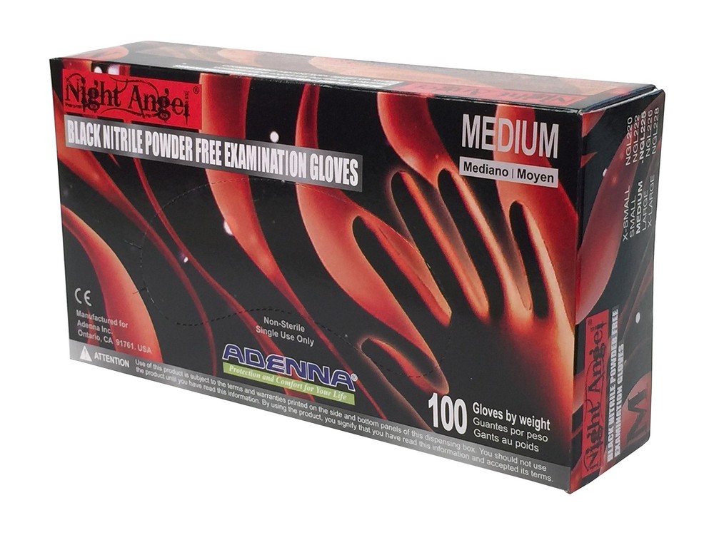 Angel 4 Mil Nitrile Powder-Free Exam Gloves for Medical Use