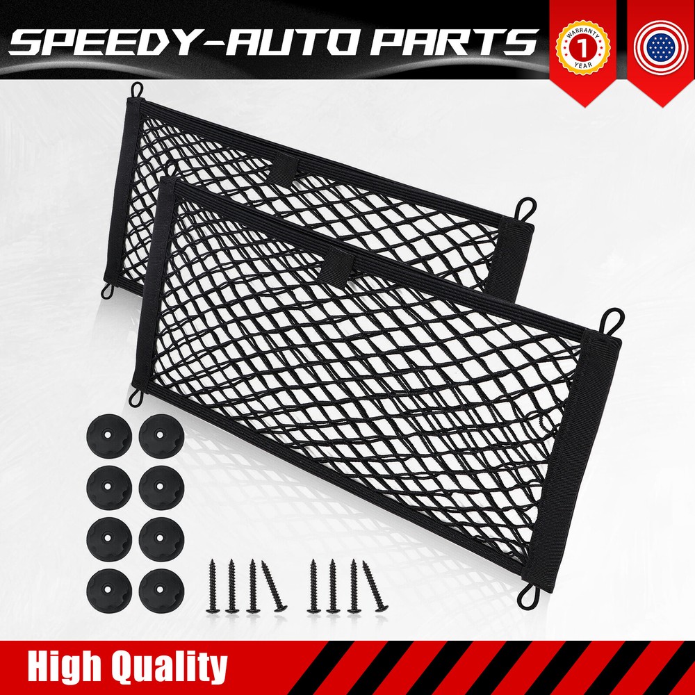 Small Cargo Net for Car Trunk,2 Pack Elastic Mesh Net Pocket Organizer Pouch Bag