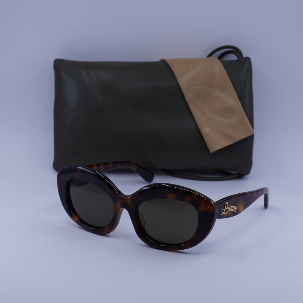 Loewe LW40153F 52E Dark Havana/Brown 54-20-140 Sunglasses New Authentic