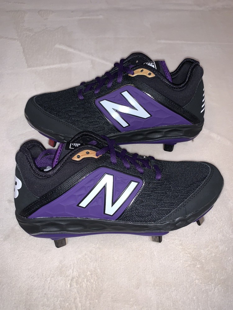 New Balance Mens L3000bp4 Purple Black Baseball Cleats Size 5 (D) New in Box