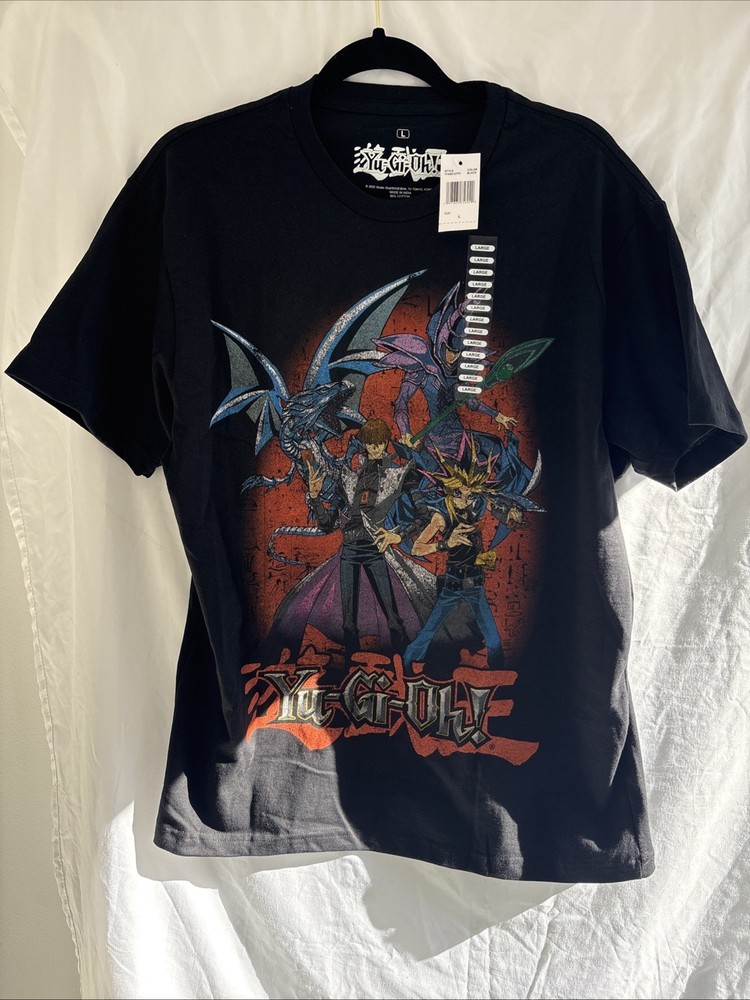 Yu Gi Oh (L)Graphic Tee Shirt Yugi, Seito, Dark Magician And Blue Eyes White Dr