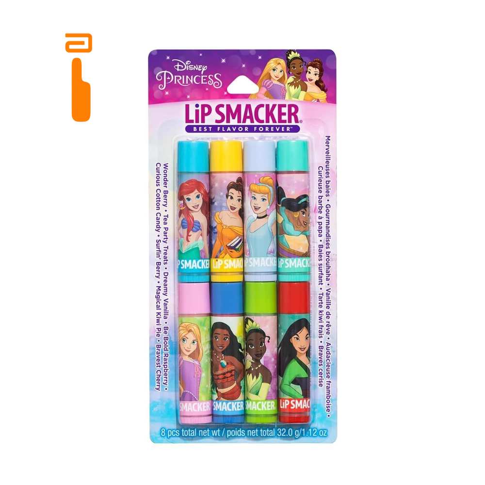 Lip Smacker Disney Princess Flavored 1 Count (Pack of 8),