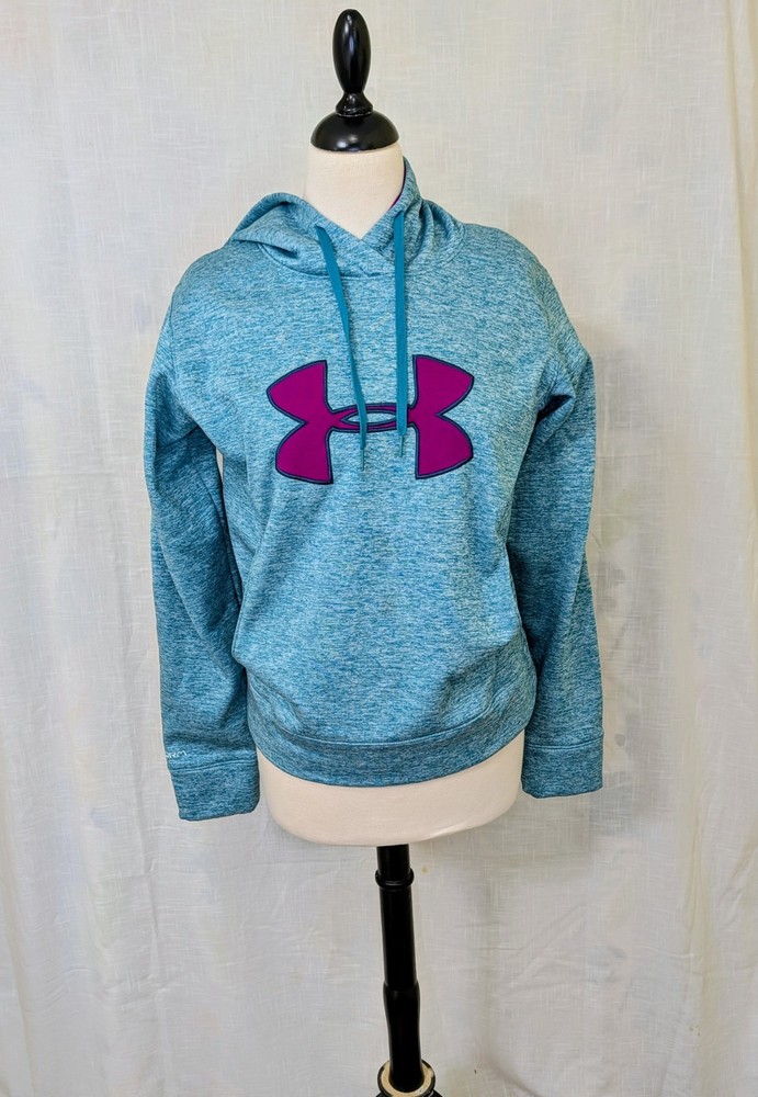 Under Armour Women's Teal Heather Hoodie Pullover Sweatshirt M