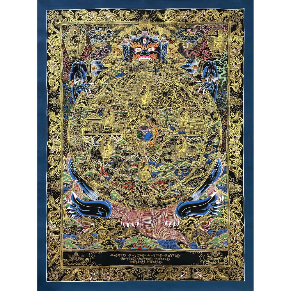 Wheel of Life Thangka Samsara Circle of Life Thanka Buddhist Art