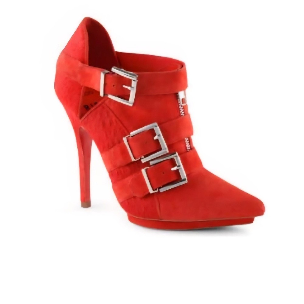 ALDO FANNI red suede stiletto bootie for women size 8 Rise + Preen collection