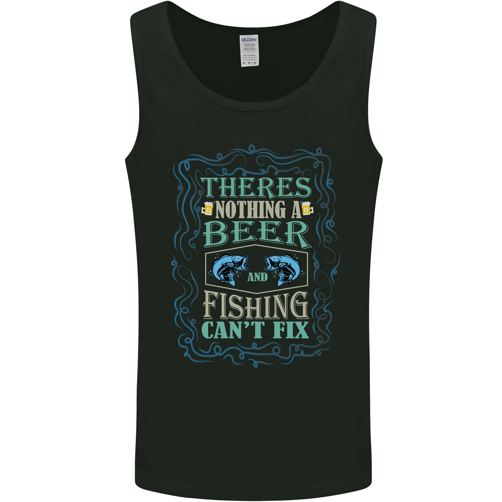 Nothing a Beer & Fishing Cant Fix Funny Mens Vest Tank Top