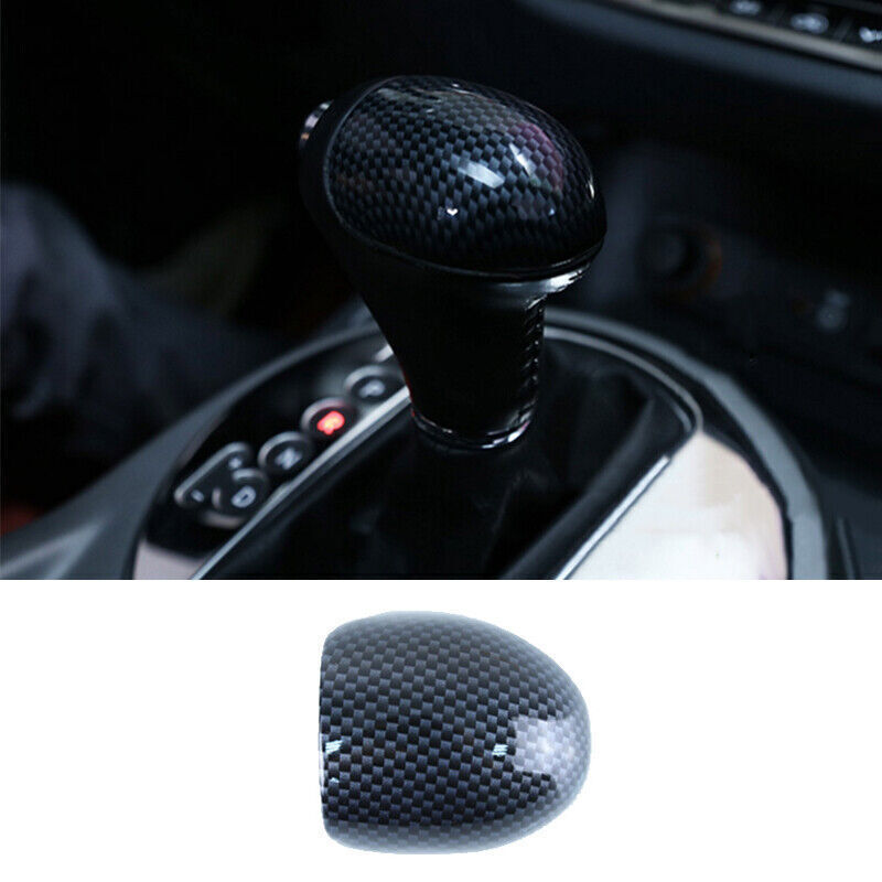 For KIA Sportage 2011-2016 Carbon Fiber ABS Gear Shift Knob Cover Head Cap Trim