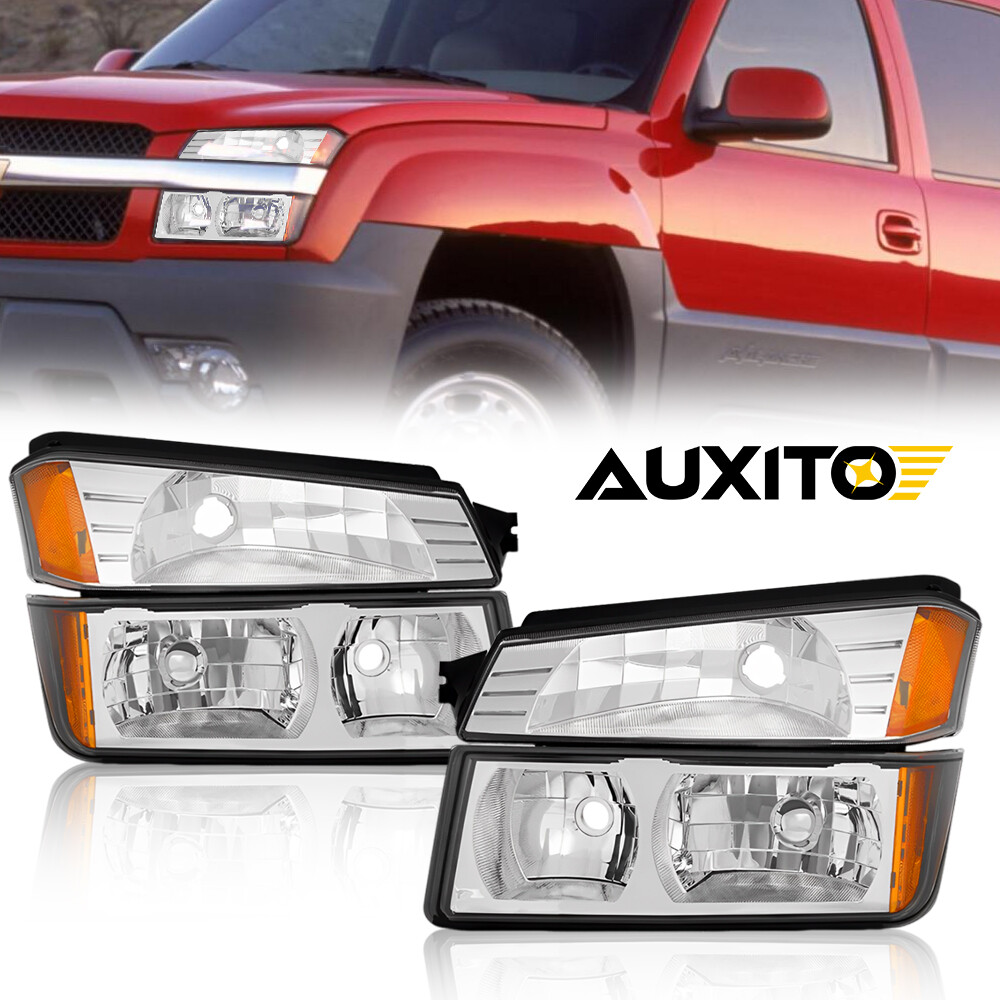 Fit 2002-06 Chevy Avalanche 1500 2500 Body Cladding Bumper Headlights Lamps USA