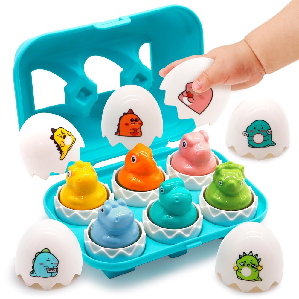 Easter Dinosaur Egg Matching Game for Toddlers 1-3 Montessori Learning Toys