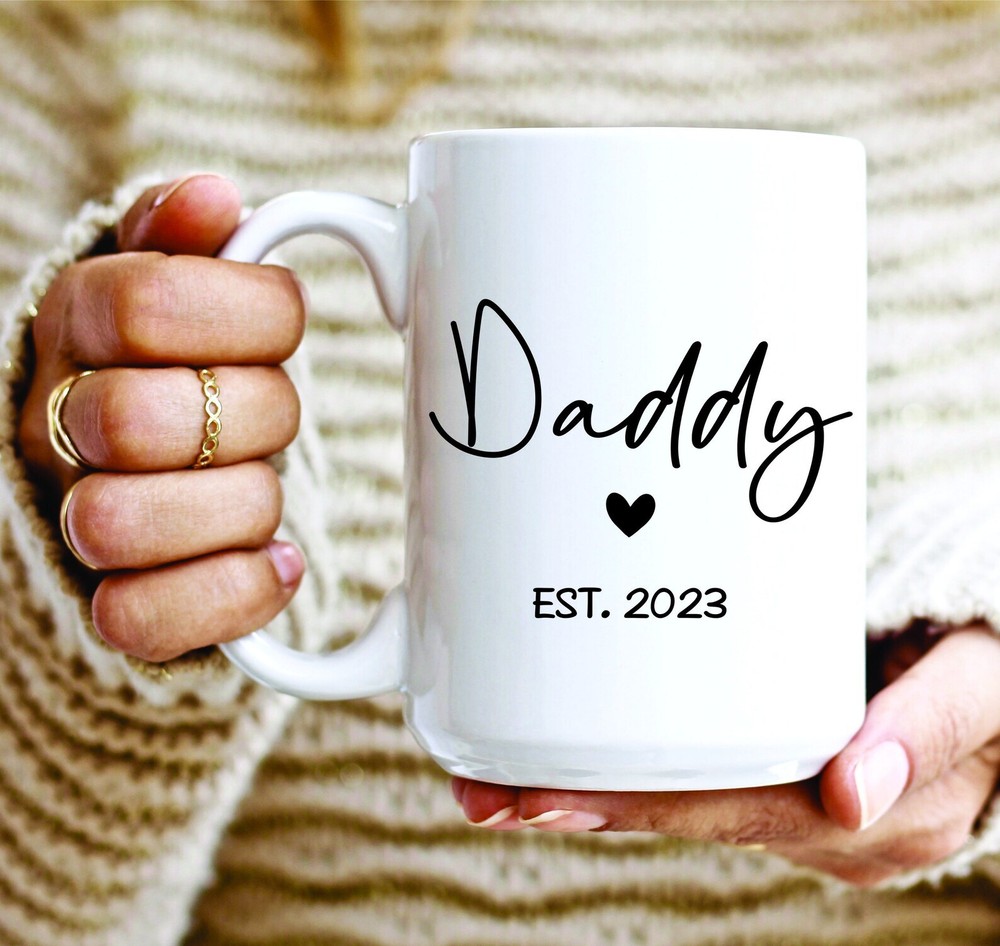 New Dad Gift First Time Dad Gift Personalized Daddy Mug New Baby Baby Announceme