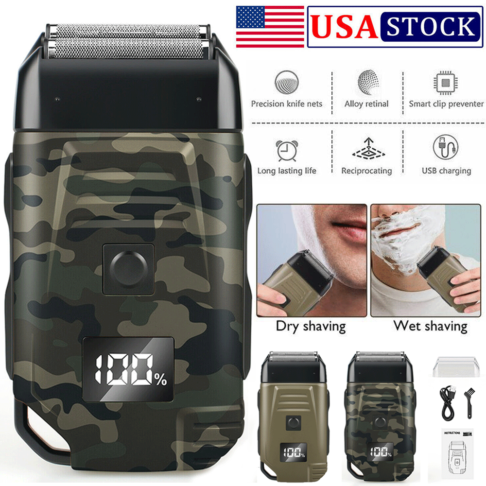 Portable Electric Shaver Razor Men's USB Rechargeable Hair Trimmer Kits WET/DRY