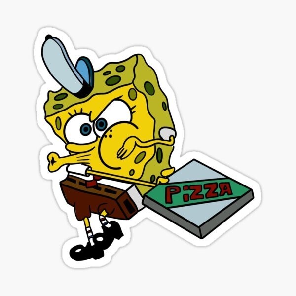 Spongebob Krusty Krab Pizza Vinyl Die Cut Sticker