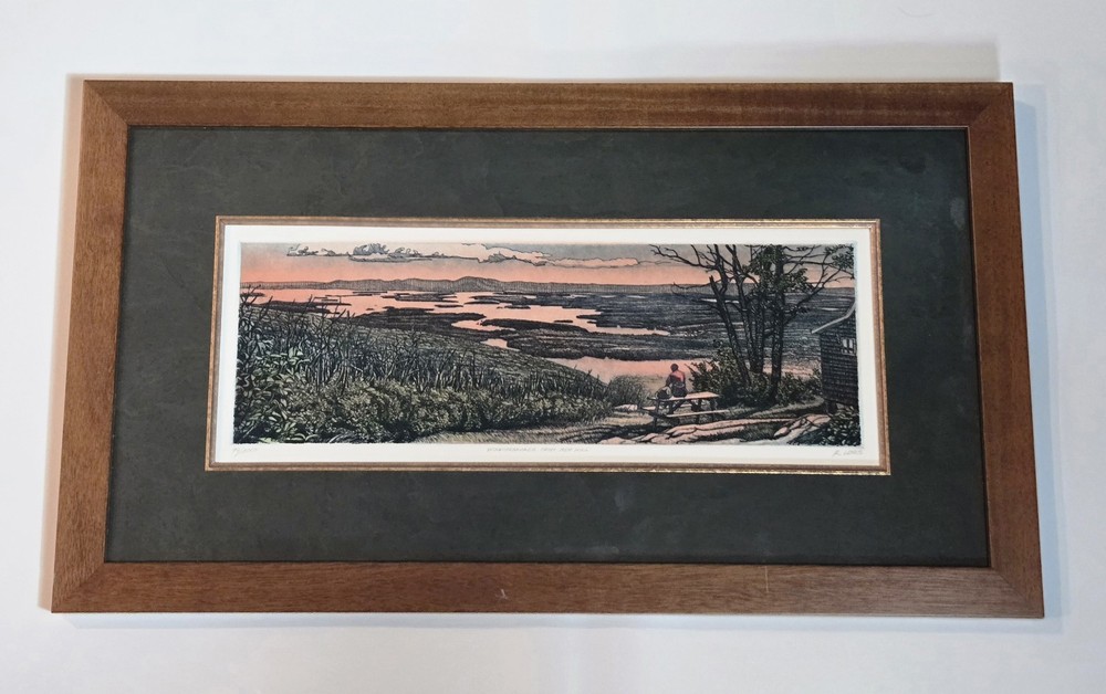 R. Loos Signed Print – “Winnipesaukee from Red Hill” 99/200 – Framed...