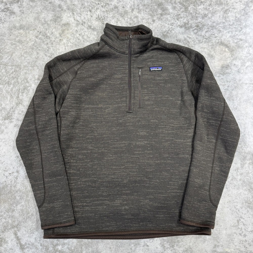 Patagonia Sweater Mens XL Green Better Sweater Quarter Zip Fleece Pullover