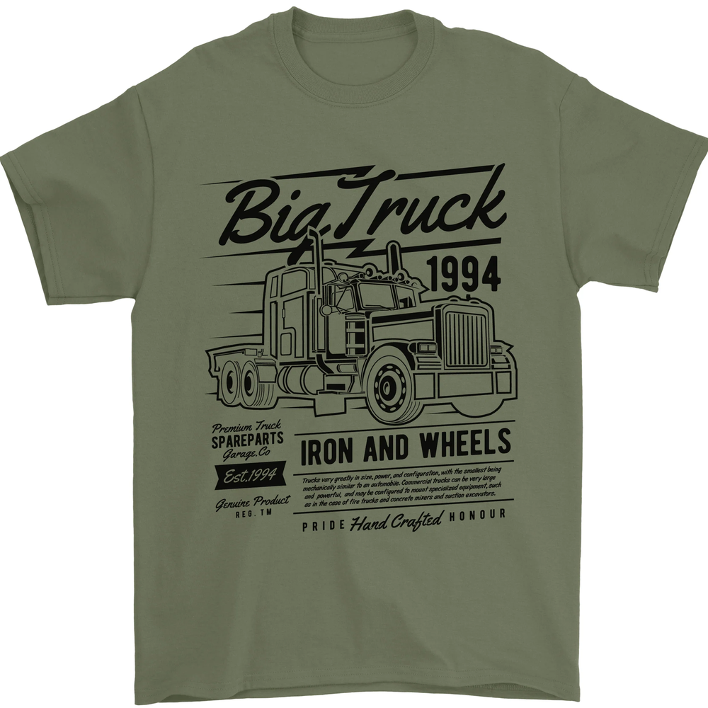 HGV Driver Big Truck Lorry Mens T-Shirt 100% Cotton