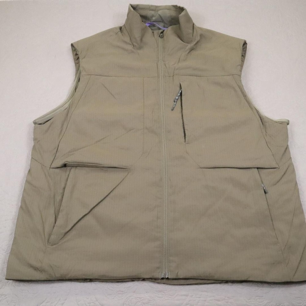 Lululemon Insulated Hiking Vest Mens 2XL Brown Puffer Full Zip Outdoor Pockets
