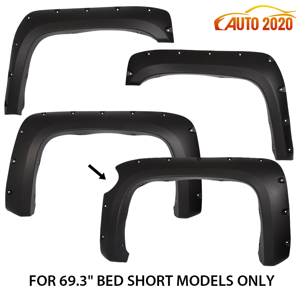 Fender Flares Fit For 07-13 Chevy Silverado 1500 Pocket Rivet Bolt On Style 69