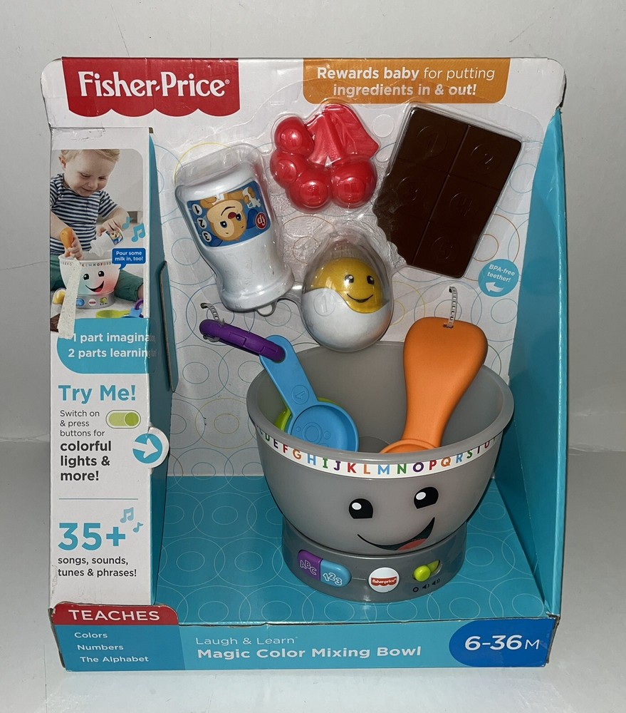Fisher Price Laugh & Learn Magic Color Mixing Bowl Kids Educational  6-36 Mo NIB