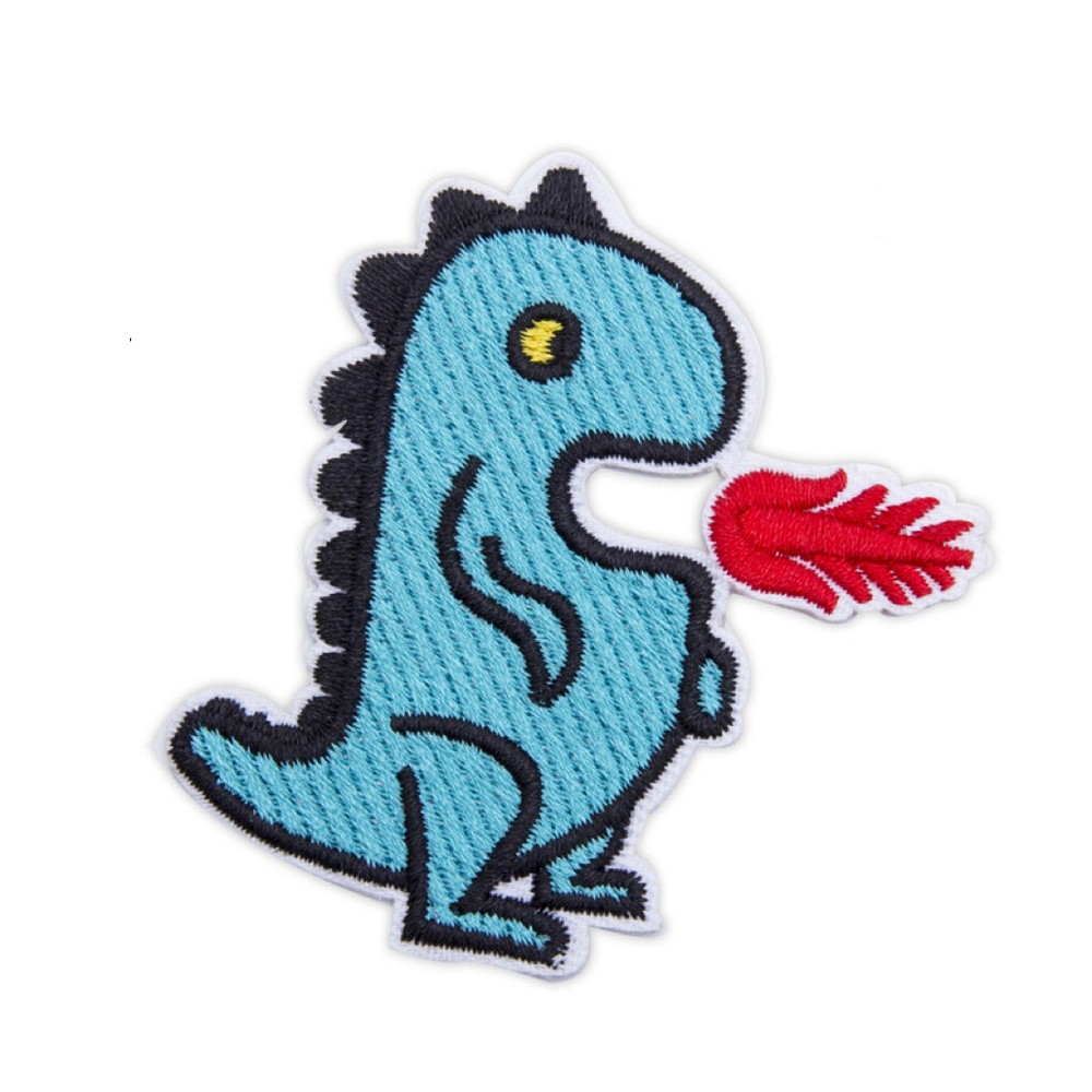 Dinosaur Embroidery Iron-On or Sew-On Patch for Kids Clothing & Backpacks