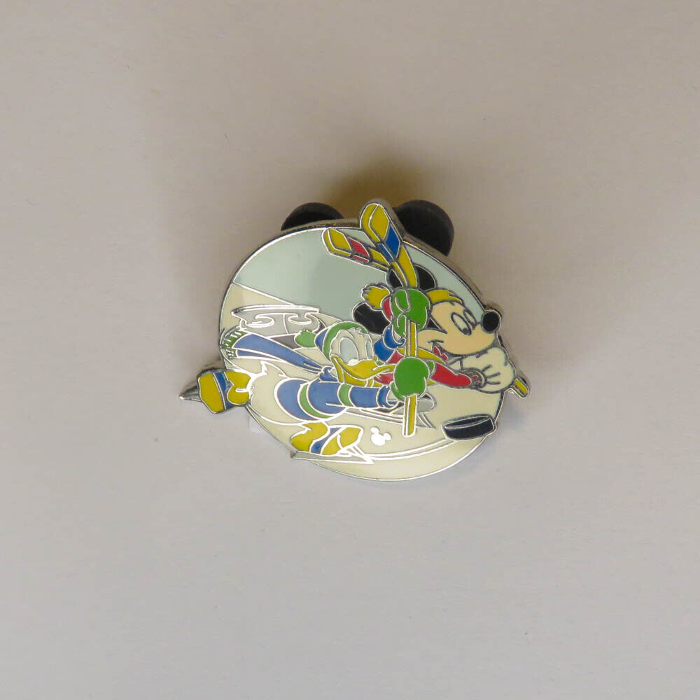 Disney Global Lanyard with Mickey Donald Hockey Pin 3 Sports Duos