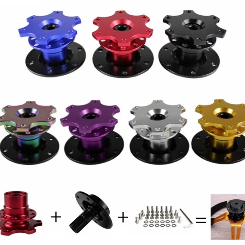 Universal Steering Wheel Quick Release Hub Boss Kit Hub Adapter for 6-Hole Hub