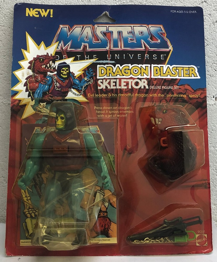 Vintage 1984 MOTU Masters of the Universe Dragon Blaster Skeletor MOC Mint on Card
