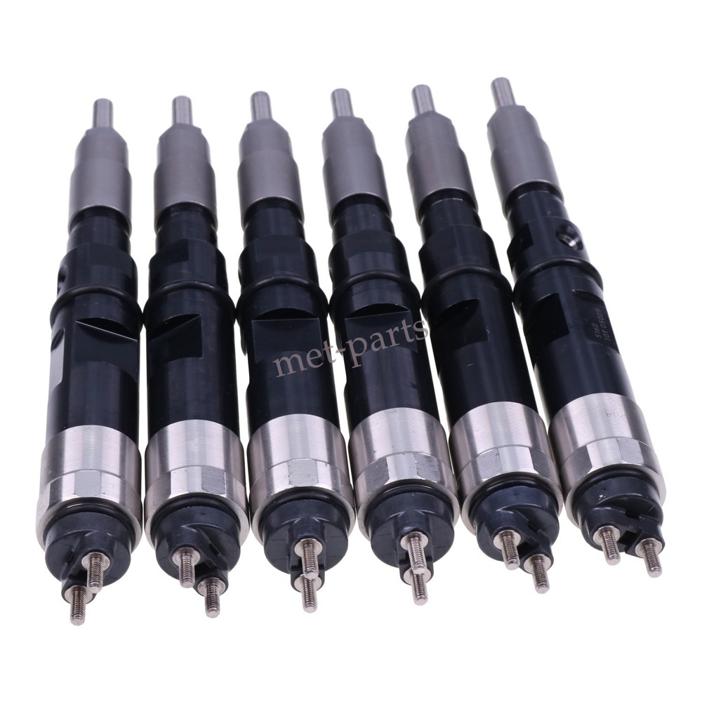 6X Fuel Injector RE518725 095000-5160 for John Deere 330CLC 370C Excavator