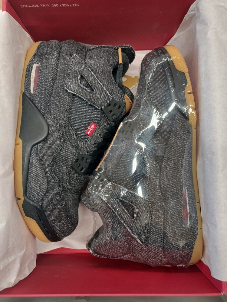 Jordan 4 Retro - Levi's / Black (Levi's Tag) - Size 4.5y - DS - Sku# AQ9103-100